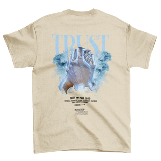 Trust Streetwear Shirt BackPrint Detailansicht, Mountain Movers christliche Streetwear