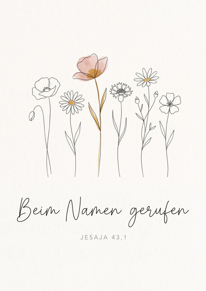 Beim Namen gerufen Postkarte