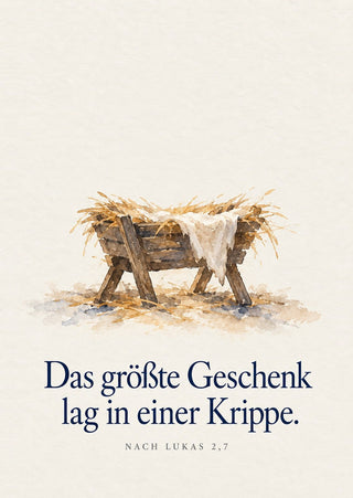 Das größte Geschenk Weihnachtspostkarte Vorderseite, Mountain Movers