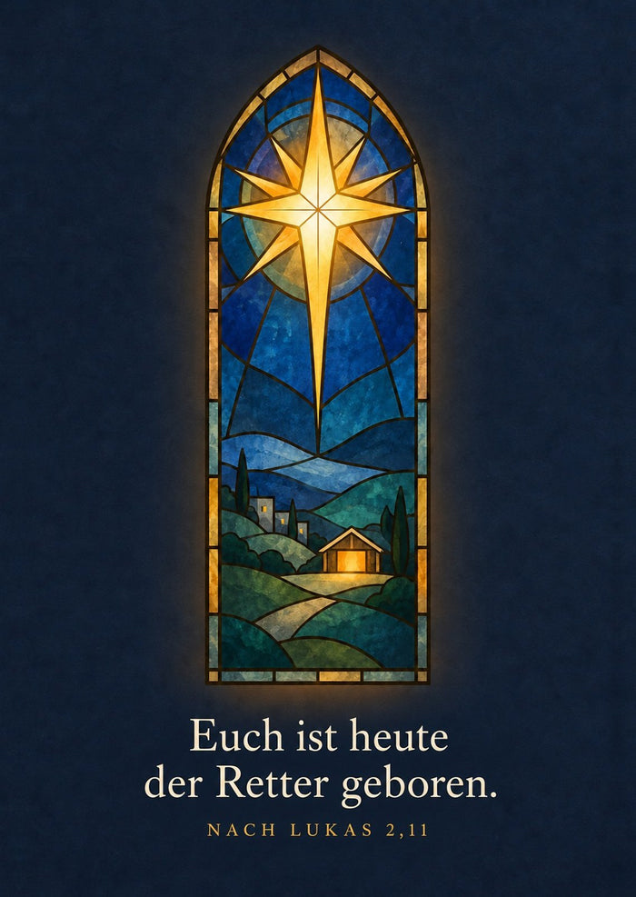 Euch ist heute der Retter geboren Weihnachtspostkarte