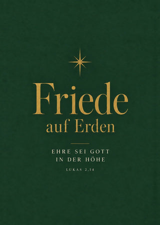 Friede auf Erden Weihnachtspostkarte Vorderseite, Mountain Movers