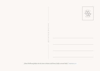 Hoffnung Postkarte Rückseite, Mountain Movers