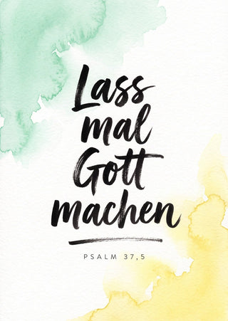 Lass mal Gott machen Postkarte Vorderseite, Mountain Movers