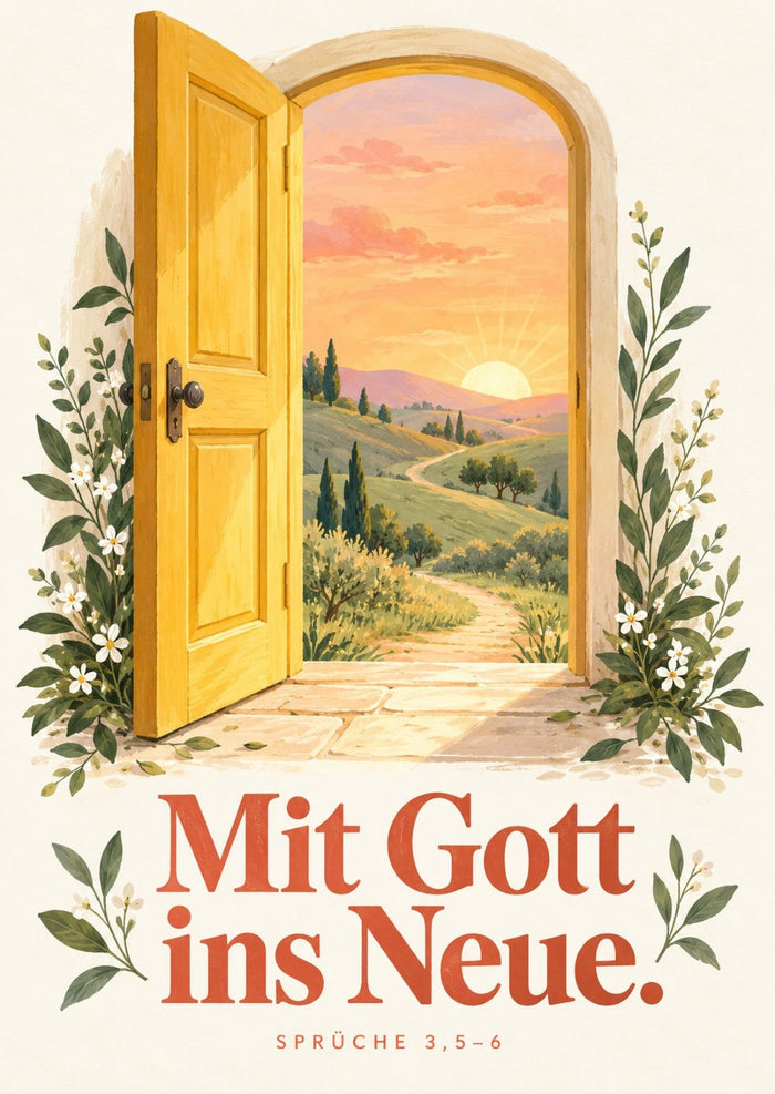 Mit Gott ins Neue Postkarte