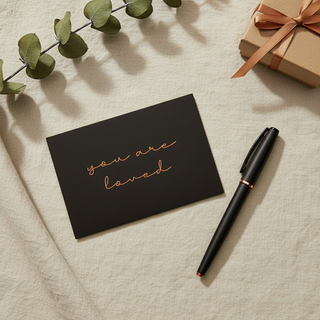 You are Loved Dark Postkarte, christliche Streetwear von Mountain Movers