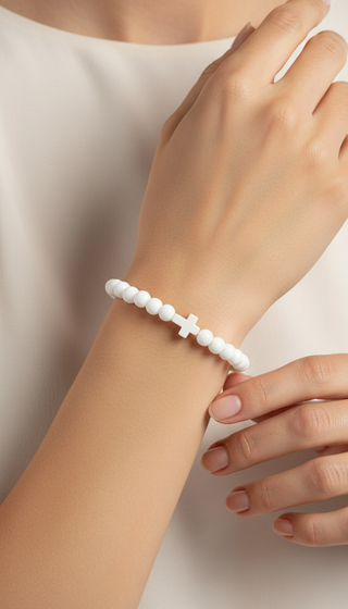 Surprise Kreuz Perlenarmband Variante, Mountain Movers christliches Design