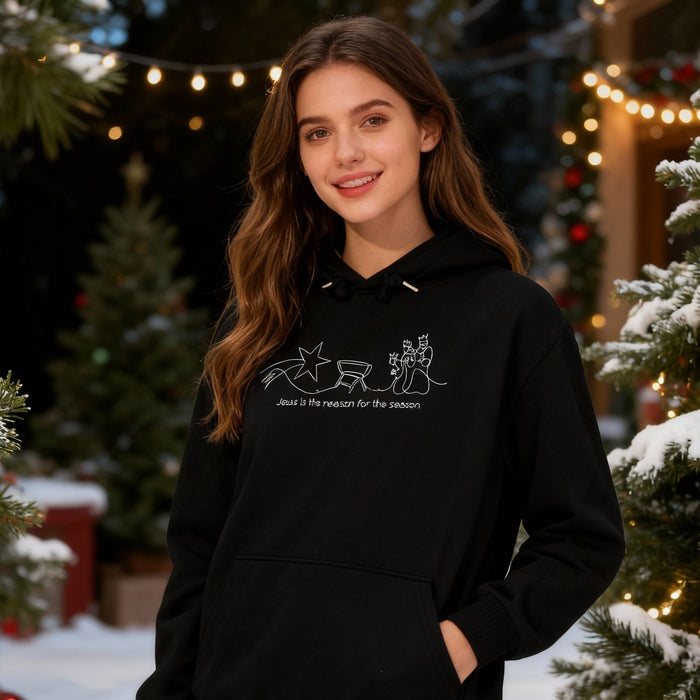 Jesus is the reason minimalistic Christmas Hoodie
