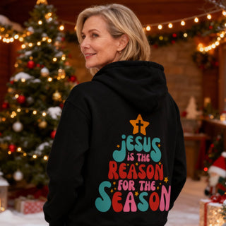 Jesus is the Reason Tree Christmas Hoodie BackPrint
