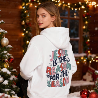 Jesus is the reason Christmas Hoodie BackPrint