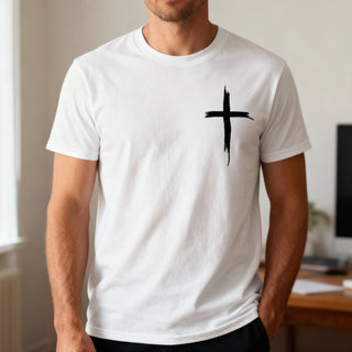 Painted Cross T-Shirt Flatlay, Mountain Movers