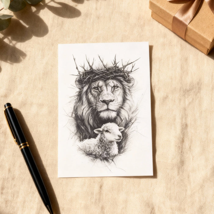 Lion & Lamb postcard
