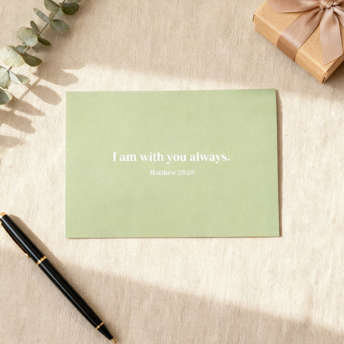 I am with you postcard