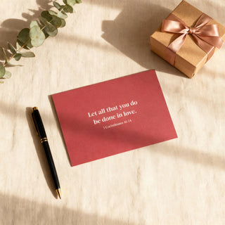 done in love Postkarte, christliche Streetwear von Mountain Movers