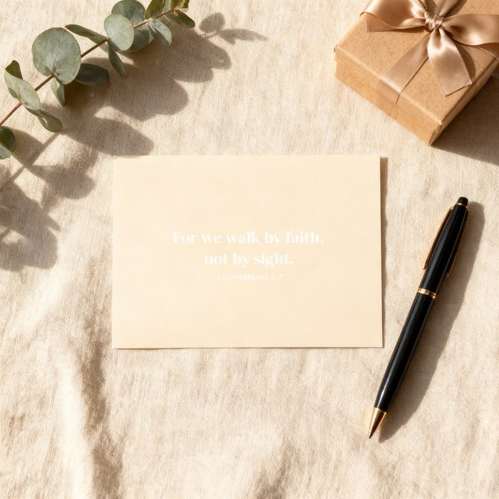 Walk by faith ansichtkaart