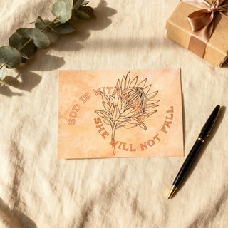 God is within her Flower Postkarte, christliche Streetwear von Mountain Movers