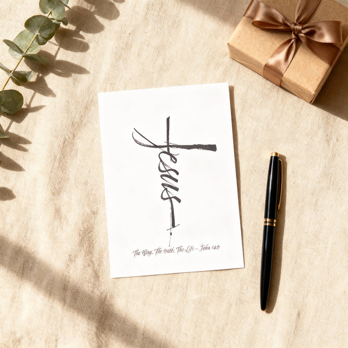 Jesus Cross postcard