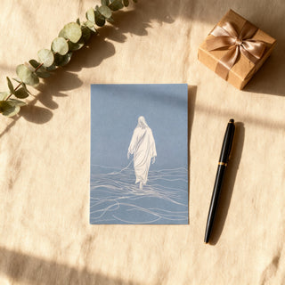 Walk on Water Jesus Postkarte, christliche Streetwear von Mountain Movers