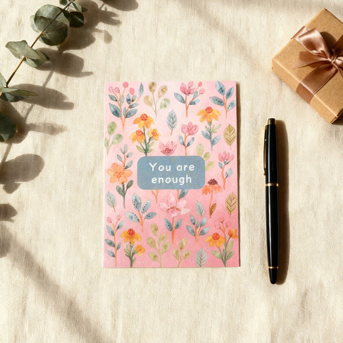You are enough Flower Postkarte