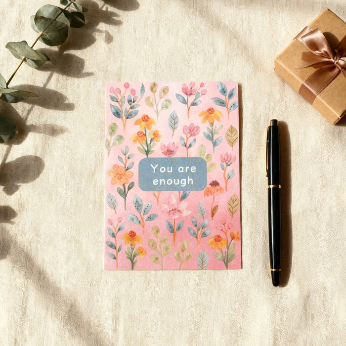 You are enough Flower Postkarte