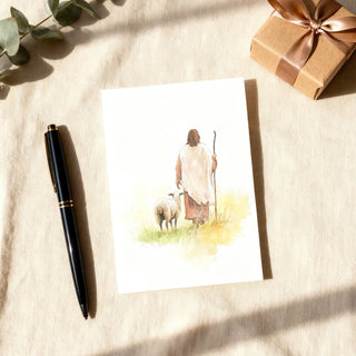Jesus and the Sheep Postkarte, christliche Streetwear von Mountain Movers
