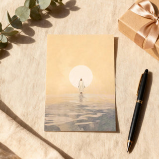 Walk on Water Aquarell Postkarte, christliche Streetwear von Mountain Movers