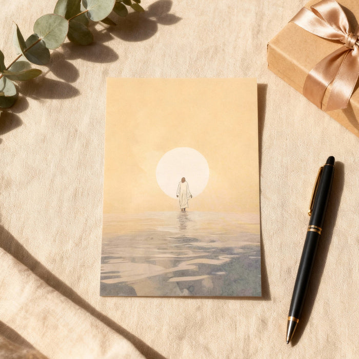 Walk on Water Aquarell Postkarte