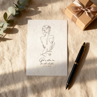 Within her Postkarte, christliche Streetwear von Mountain Movers