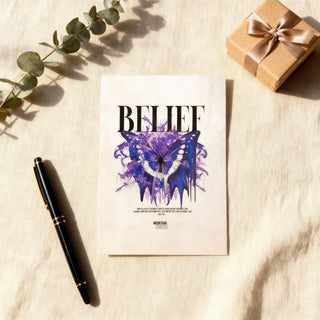 Belief Streetwear Postkarte, christliche Streetwear von Mountain Movers