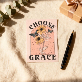 Choose Grace Postkarte, christliche Streetwear von Mountain Movers