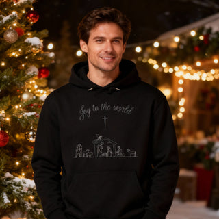 Joy to the World Sketch Grippe Christmas Hoodie