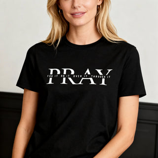 Pray for it Shirt Variante, Mountain Movers christliches Design