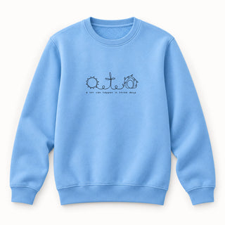 A lot can happen Sweatshirt Babyblau