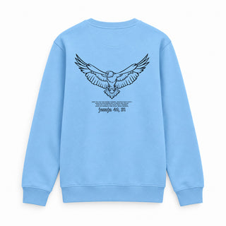 Adler Sweatshirt BackPrint Babyblau