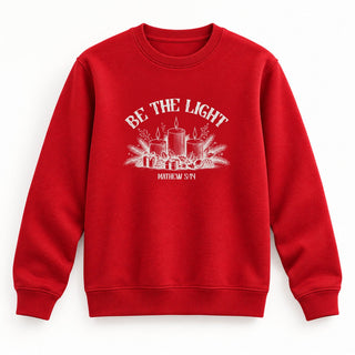 Be the Light Matthew 5:14 Christmas Sweatshirt Rot