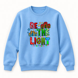 Be the Light Sweatshirt Babyblau