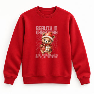Beauty in Christmas Bär Sweatshirt Rot