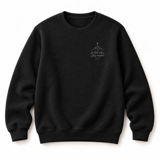 Bei Gott ist kein Ding unmöglich Christmas Sweatshirt Schwarz
