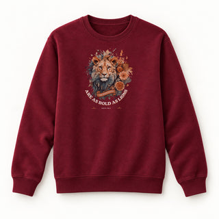 Bold as Lions Sweatshirt Frontprint Burgunder