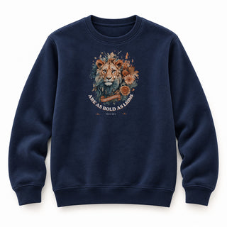 Bold as Lions Sweatshirt Frontprint Navy