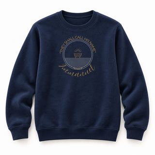 Call his name Immanuel Christmas Sweatshirt Navy