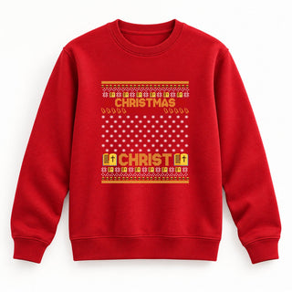 Christmas begins with Christ Sweatshirt Rot