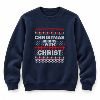 Christmas begins with Sweatshirt Navy