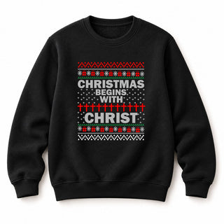 Christmas begins with Sweatshirt Schwarz