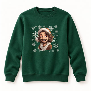 Christmas Jesus Sweatshirt Grün