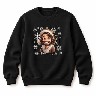 Christmas Jesus Sweatshirt Schwarz