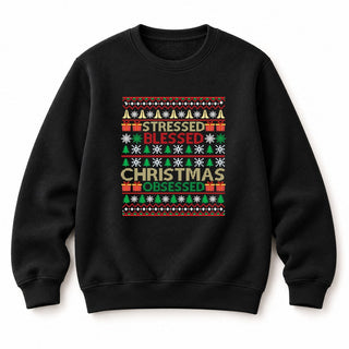 Christmas Obsessed Sweatshirt Schwarz