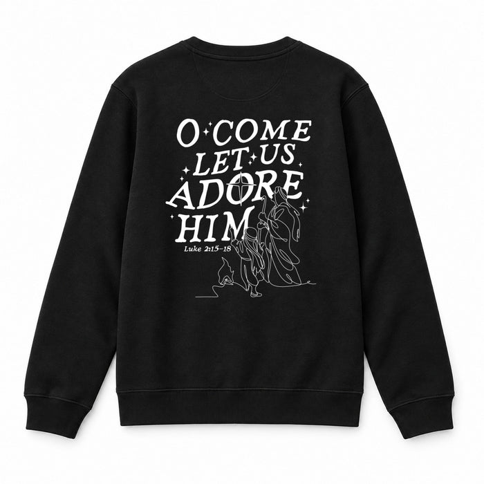 Come let us adore him Luke Christmas - backprint - Sweatshirt
