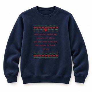 Dear Person Christmas Sweatshirt Navy