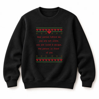 Dear Person Christmas Sweatshirt Schwarz