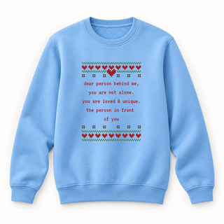 Dear Person Christmas Sweatshirt Babyblau